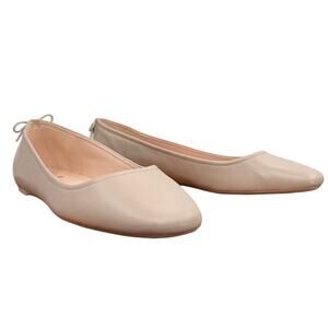 Kate Spade Flora Ballet Flat SZ 10 Women's Cream Bow comfort shoes Balletcore